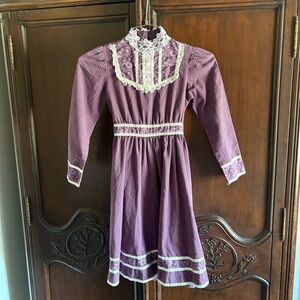 Vintage Jeunes Filles Gunne Sax Girls’ Purple Dress (Estimated Size 12)